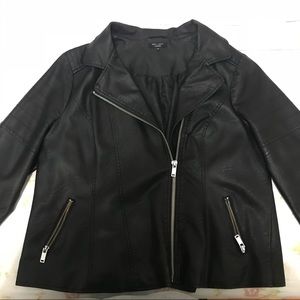 Missguided plus faux leather biker jacket
